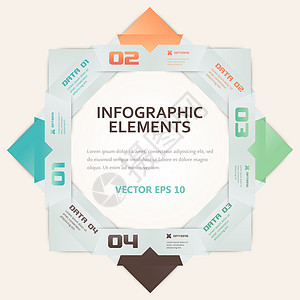 折纸粗箭头标签现代折纸风格编号选项插图说明网页图表网络广告导航数据数字设计菜单标签背景