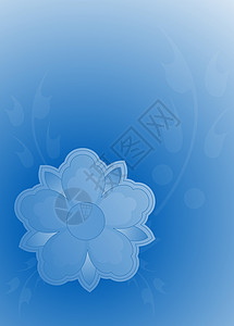 花卉背景插图叶子数字艺术蓝色艺术品背景图片