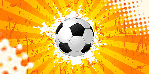 Grunge 足球背景曲线休闲橙子射线踢球玩具游戏运动圆圈活动背景图片