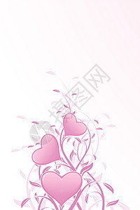 Floral情人节的背景蜜月插图粉色背景图片