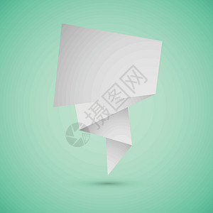 绿色背景的抽象折纸发言背景背景情况背景图片