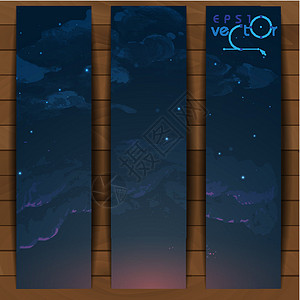 夜空手画水彩背景海军空气绘画水粉木头黑色商业横幅创造力宇宙背景图片