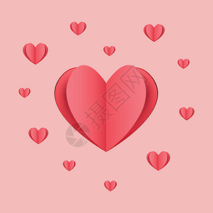 纸张心脏恋情艺术诱惑欲望粉色卡片热情纸质红色墙纸高清图片