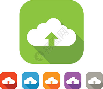 平面云上传 ico 颜色集店铺软件托管贮存交换服务器网络数据紫色同步背景图片