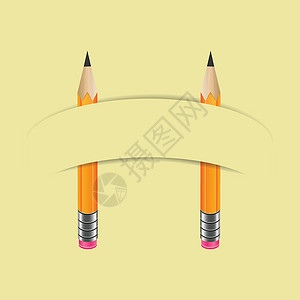 两支石墨铅笔和纸横幅教育蜡笔工艺乐器爱好办公室铅笔画艺术绘画广告背景图片