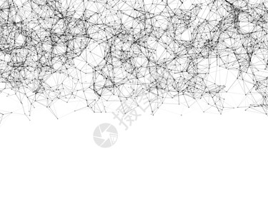 带有网络遗传粒子的数字背景数字背景细胞活力纽带黑色三角形几何电脑行动多边形白色背景图片