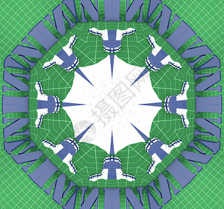 绿色花边圆圈民族形态 抽象的乳胶囊织物设计艺术地毯水晶装饰品风格黄色毯子对角线万花筒圆圈背景