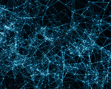 带有网络遗传粒子的数字背景数字背景黑色边缘活力几何行动青色宇宙电脑蓝色多边形背景图片