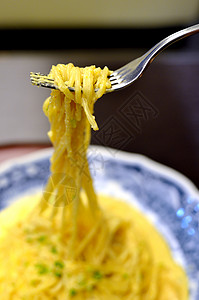 意大利面卷盘子菜单餐厅食物美食风格面条背景图片