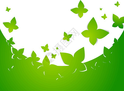 绿色摘要蝴蝶框架背景图片