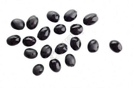 黑橄榄影棚橄榄白色罐装摄影素食食物黑色水果背景图片