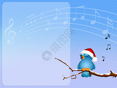 圣诞音乐会新年家庭卡通片庆典歌手娱乐交响乐插图明信片活动背景图片