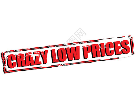 疯狂低价价格红色警告忠告速度预感收费荒野墨水矩形橡皮插画