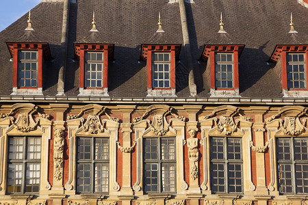 法国北帕德卡莱州里尔建筑建筑学旗帜旅游建筑物晴天旅行背景