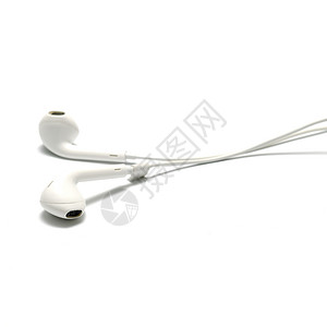 耳机插头插画耳听器耳机扬声器电缆音乐金属电话白色立体声音乐播放器耳塞背景