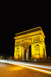 巴黎Etoile中心旅行历史纪念碑地标吸引力交通旅游国家历史性建筑学背景图片