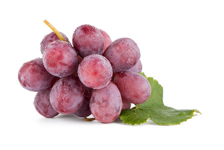 一堆红葡萄水滴健康饮食水果食物生活白色背景图片