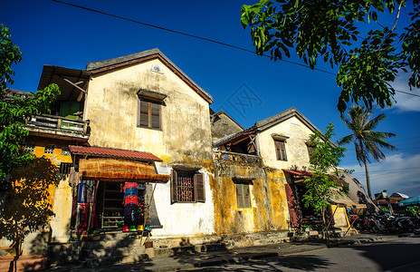 古老的房屋     广南省Hoi An镇背景图片