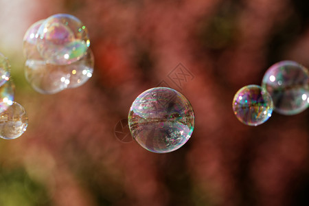 空气泡沫肥皂泡沫折射圆圈喜悦气泡花园童年反射紫色蓝色鼓风机背景