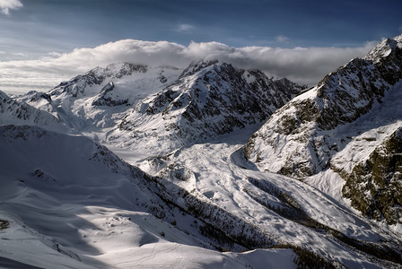 山区墙墙风景滑雪全景山峰季节性山墙山脉背景图片