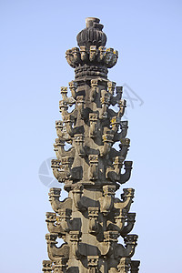 马萨斯瓦德附近的长瓦特什瓦尔寺的Deepmala亮柱建筑建筑学神社光柱活动柱子游客文化工艺历史背景