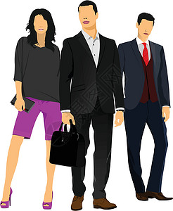 女v领两名白人背景的女商务人士和女商务人士 V设计图片