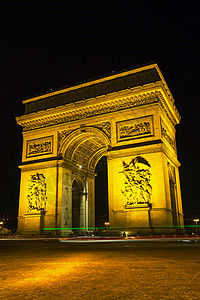巴黎Etoile中心建筑学纪念碑国家地标城市交通吸引力旅游旅行历史背景图片