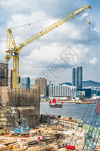 九龙天线海滨香港背景图片