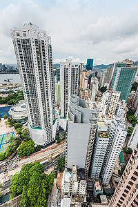 香港首府铜管湾景观天际名胜摩天大楼城市风景地标旅行建筑物建筑学背景图片