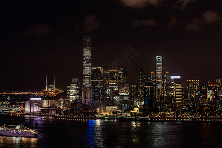 市风之夜 尖沙月初香港背景图片