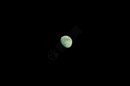 新月月光月亮天空辉光星星宇宙黑色背景图片