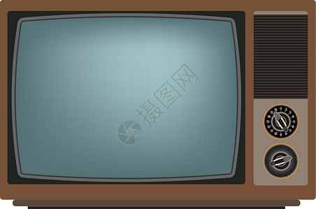 过时旧电视屏幕插画