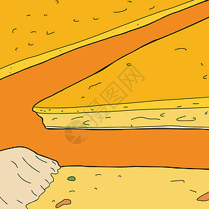 芝士披萨手绘食物插图小吃背景图片