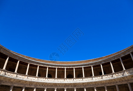 卡洛斯五世宫寺庙天空奢华天堂博物馆蓝色观光旅游地标旅行背景