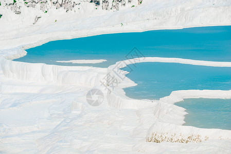 土耳其Pamukkale旅游点的美丽明信片景象背景图片