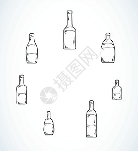 几瓶不同的不同瓶子背景图片