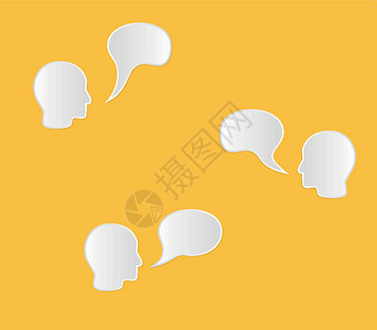 脸孔和说话的气泡明信片服务演讲成功质量商业插图卡片笔记顾客背景图片