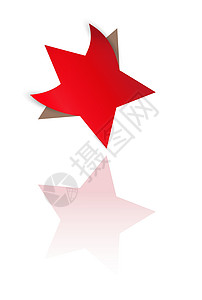 带有弯角的红色恒星标签价格空白反射插图弯曲卷曲角落店铺销售背景图片