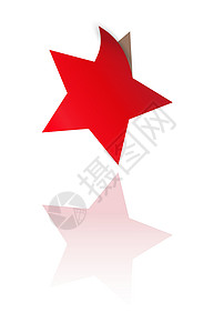 一个弯角的红色恒星背景图片