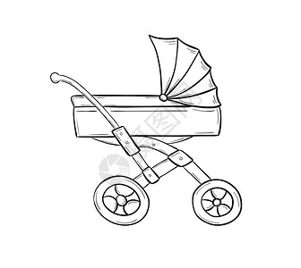 滚动器童年草图婴儿插图涂鸦车轮粉笔新生铅笔越野车背景图片