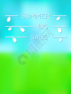夏季大销售横幅网络标签市场季节商业绿色蓝色价格折扣背景图片