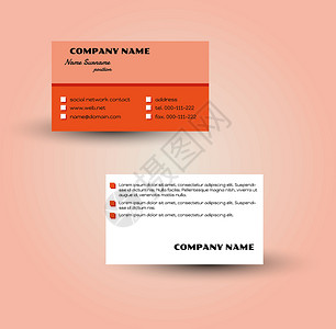 现代商务卡向量模板互联网呼唤创造力框架红色横幅界面插图盒子公司背景图片