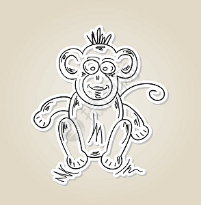 人猿 草图插画