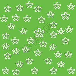 绿色背景设计中的矢量花背景图片