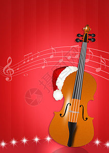 圣诞音乐会新年音乐音符旋律娱乐庆典女士交响乐女孩插图背景图片
