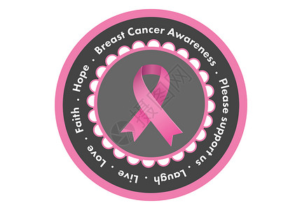 粉红色乳癌宣传教育信息信仰横幅粉色广告居住丝带帮助徽章健康机构背景图片