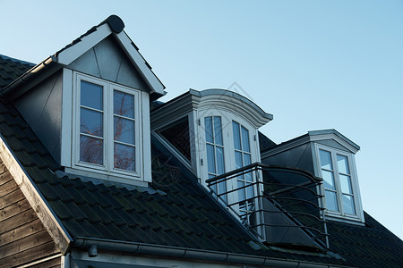 现代古典经典垂直屋顶窗户背景图片