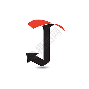 logo使用规范使用箭头的 Logo 抽象字母 J插画