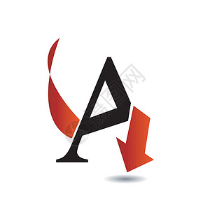 带有红箭头的 Logo 抽象字母 AA背景图片
