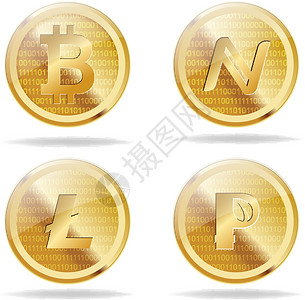 莱特币涨势比特币商业购物现金货币插图市场硬币白色域名全世界设计图片